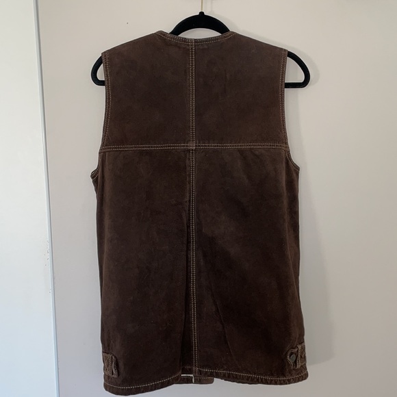 Genuine suede leather vest - Picture 2 of 4